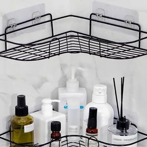1pc Triangle Wall Mounted Shower Caddy Rack for Bathroom and Kitchen - Easy